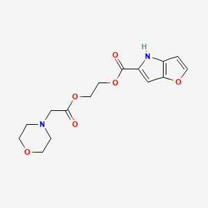 molecular formula C15H18N2O6 B13939629 2-(2-morpholinoacetoxy)ethyl 4H-furo[3,2-b]pyrrole-5-carboxylate 