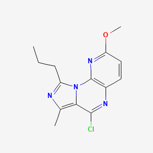molecular formula C14H15ClN4O B1393968 6-Chloro-2-methoxy-7-methyl-9-propylimidazo[1,5-a]pyrido[3,2-e]pyrazine CAS No. 959706-26-4