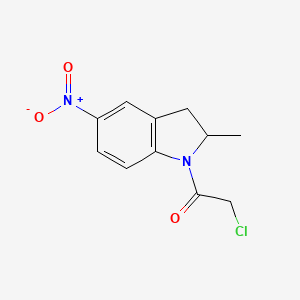 molecular formula C11H11ClN2O3 B1393969 1-(Chloroacetyl)-2-methyl-5-nitroindoline CAS No. 887572-47-6