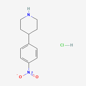 molecular formula C11H15ClN2O2 B1393971 4-(4-Nitrophenyl)piperidine hydrochloride CAS No. 883194-93-2