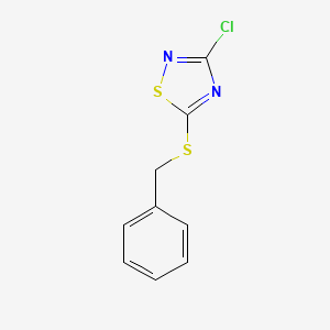 molecular formula C9H7ClN2S2 B1393974 5-(Benzylthio)-3-chloro-1,2,4-thiadiazole CAS No. 36598-31-9