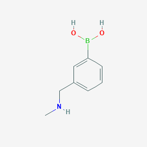 molecular formula C8H12BNO2 B1393977 (3-((Methylamino)methyl)phenyl)boronic acid CAS No. 1146614-39-2
