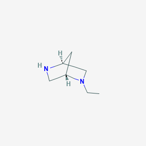 molecular formula C7H14N2 B1393980 2-乙基-2,5-二氮杂双环[2.2.1]庚烷 CAS No. 845866-61-7