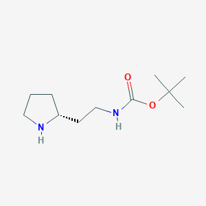 molecular formula C11H22N2O2 B1393984 (R)-tert-Butyl 2-(pyrrolidin-2-yl)ethylcarbamate CAS No. 720000-05-5