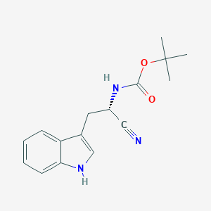 Boc-(S)-2-amino-3-(3-indolyl)-propionitrile