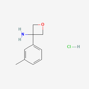 molecular formula C10H14ClNO B1393992 3-(M-Tolyl)oxetan-3-amine hydrochloride CAS No. 1322200-80-5