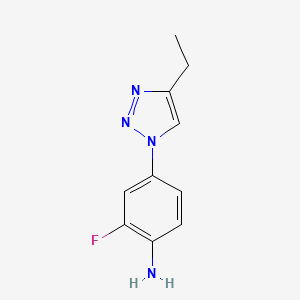 molecular formula C10H11FN4 B1393996 4-(4-乙基-1H-1,2,3-三唑-1-基)-2-氟苯胺 CAS No. 1276538-16-9
