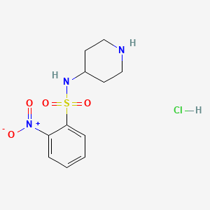molecular formula C11H16ClN3O4S B1393998 2-Nitro-N-(piperidin-4-yl)benzenesulfonamide hydrochloride CAS No. 914077-32-0