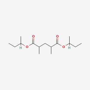 molecular formula C15H28O4 B13939990 Pentanedioic acid, 2,4-dimethyl-, bis(1-methylpropyl) ester CAS No. 57983-50-3