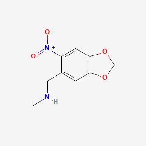 molecular formula C9H10N2O4 B1394000 N-甲基-N-[(6-硝基-1,3-苯并二氧杂环-5-基)甲基]胺 CAS No. 1287217-98-4