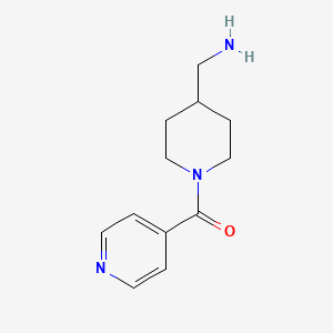 molecular formula C12H17N3O B1394014 [(1-Isonicotinoylpiperidin-4-yl)methyl]amine CAS No. 1247536-10-2