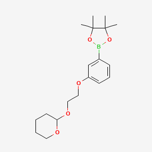 3-[2-(Tetrahydro-2H-pyran-2-ylethoxy)phenoxy]-4,4,5,5-tetramethyl-[1,3,2]dioxaboralane