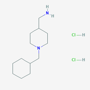 molecular formula C13H28Cl2N2 B1394021 [1-(Cyclohexylmethyl)piperidin-4-yl]methanamine dihydrochloride CAS No. 1286275-66-8