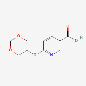 molecular formula C10H11NO5 B1394022 6-(1,3-Dioxan-5-yloxy)nicotinic acid CAS No. 1287217-87-1