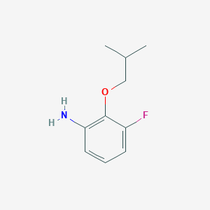 molecular formula C10H14FNO B1394026 3-Fluoro-2-isobutoxyaniline CAS No. 1286264-86-5