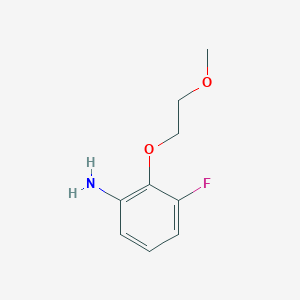 molecular formula C9H12FNO2 B1394027 3-氟-2-(2-甲氧基乙氧基)苯胺 CAS No. 1286272-67-0