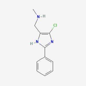 molecular formula C11H12ClN3 B1394031 N-[(5-Chloro-2-phenyl-1H-imidazol-4-yl)methyl]-N-methylamine CAS No. 1287218-53-4