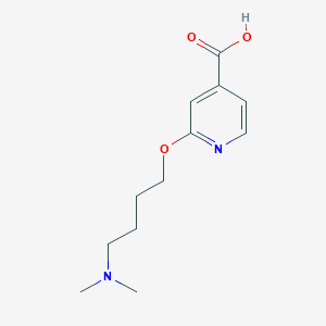 molecular formula C12H18N2O3 B1394034 2-[4-(Dimethylamino)butoxy]isonicotinic acid CAS No. 1287218-67-0