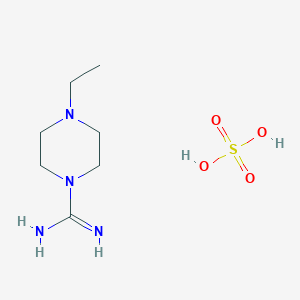 molecular formula C7H18N4O4S B1394037 4-Ethylpiperazine-1-carboximidamide sulfate CAS No. 1266376-73-1