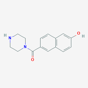 molecular formula C15H16N2O2 B1394038 6-(Piperazin-1-ylcarbonyl)-2-naphthol CAS No. 1287217-64-4