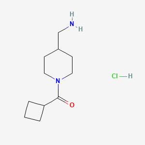 molecular formula C11H21ClN2O B1394039 [4-(氨甲基)哌啶-1-基](环丁基)甲酮盐酸盐 CAS No. 1286273-63-9
