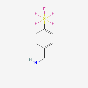 molecular formula C8H10F5NS B1394040 N-甲基-N-[4-(五氟磺酰)苄基]胺 CAS No. 1287217-84-8