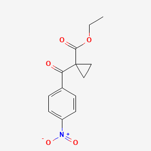 molecular formula C13H13NO5 B1394043 Ethyl 1-(4-Nitrobenzoyl)cyclopropanecarboxylate CAS No. 1287217-65-5