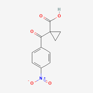 molecular formula C11H9NO5 B1394044 1-(4-Nitrobenzoyl)cyclopropanecarboxylic acid CAS No. 1287218-70-5