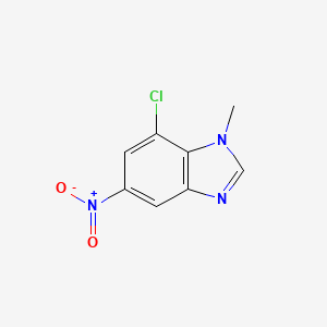 molecular formula C8H6ClN3O2 B1394045 7-氯-1-甲基-5-硝基-1H-苯并咪唑 CAS No. 1287218-23-8