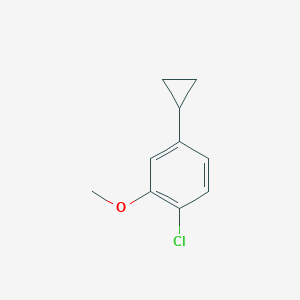 molecular formula C10H11ClO B1394047 1-Chloro-4-cyclopropyl-2-methoxybenzene CAS No. 865305-29-9