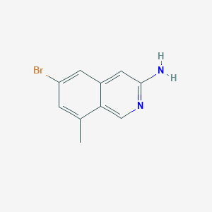 molecular formula C10H9BrN2 B13940471 6-Bromo-8-methylisoquinolin-3-amine 