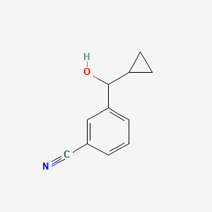 molecular formula C11H11NO B1394048 3-(Cyclopropyl(hydroxy)methyl)benzonitrile CAS No. 1002750-36-8