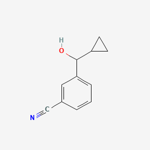 molecular formula C11H11NO B1394048 3-[Cyclopropyl(hydroxy)methyl]benzonitrile CAS No. 1002750-36-8