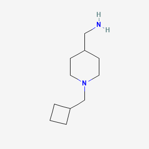 molecular formula C11H22N2 B1394050 1-[1-(环丁基甲基)哌啶-4-基]甲胺 CAS No. 1286320-32-8
