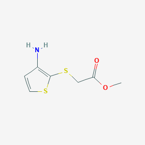 molecular formula C7H9NO2S2 B1394052 Methyl [(3-Aminothien-2-yl)thio]acetate CAS No. 1287218-63-6