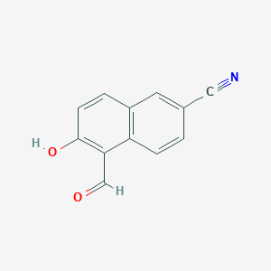 molecular formula C12H7NO2 B1394063 5-Formyl-6-hydroxy-2-naphthonitrile CAS No. 180919-41-9