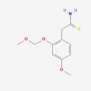 B1394067 2-[4-Methoxy-2-(methoxymethoxy)phenyl]ethanethioamide CAS No. 1287218-03-4