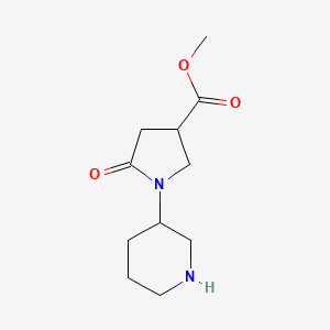 molecular formula C11H18N2O3 B1394070 5-氧代-1-哌啶-3-基吡咯烷-3-羧酸甲酯 CAS No. 1287218-45-4