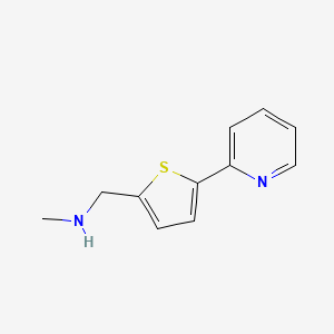 molecular formula C11H12N2S B1394078 N-Methyl-N-[(5-pyridin-2-ylthien-2-yl)methyl]amine CAS No. 1287218-10-3