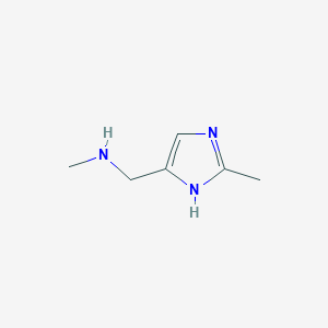 molecular formula C6H11N3 B1394081 N-甲基-N-[(2-甲基-1H-咪唑-4-基)甲基]胺 CAS No. 1287217-50-8