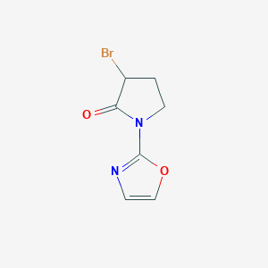 molecular formula C7H7BrN2O2 B1394086 3-溴-1-(1,3-噁唑-2-基)吡咯烷-2-酮 CAS No. 1287217-45-1