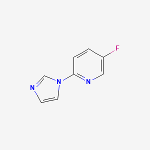 molecular formula C8H6FN3 B1394088 5-Fluoro-2-(1H-imidazol-1-yl)pyridine CAS No. 1287217-29-1