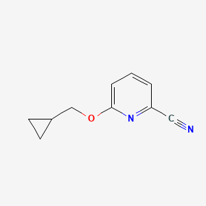 molecular formula C10H10N2O B1394093 6-(Cyclopropylmethoxy)pyridine-2-carbonitrile CAS No. 1287217-61-1