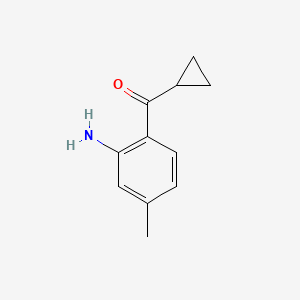 molecular formula C11H13NO B1394096 (2-Amino-4-methylphenyl)(cyclopropyl)methanone CAS No. 172528-62-0