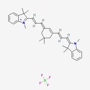 molecular formula C36H43BF4N2 B1394103 2-((e)-3-(5,5-Dimethyl-3-[(e)-3-(1,3,3-trimethyl-1,3-dihydro-2h-indol-2-ylidene)-1-propenyl]-2-cyclohexen-1-ylidene)-1-propenyl)-1,3,3-trimethyl-3h-indolium tetrafluoroborate CAS No. 410536-44-6