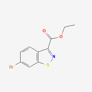 molecular formula C10H8BrNO2S B1394116 6-溴-1,2-苯并噻唑-3-羧酸乙酯 CAS No. 858671-74-6