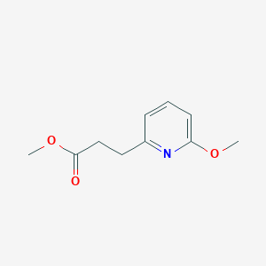 molecular formula C10H13NO3 B13941177 Methyl 3-(6-methoxypyridin-2-yl)propanoate 