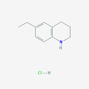 molecular formula C11H16ClN B1394121 6-Ethyl-1,2,3,4-tetrahydroquinoline hydrochloride CAS No. 1211484-06-8