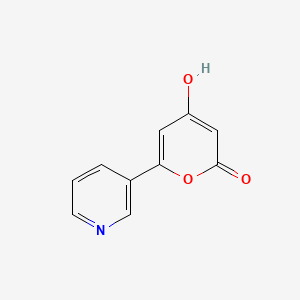 molecular formula C10H7NO3 B13941212 4-Hydroxy-6-(pyridin-3-yl)-2H-pyran-2-one CAS No. 80601-69-0