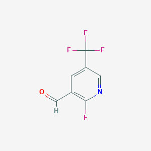 molecular formula C7H3F4NO B1394125 2-Fluoro-5-(trifluoromethyl)nicotinaldehyde CAS No. 1227565-42-5